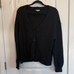 AMERICAN EAGLE Women's AE Oversized Button Front Cardigan Size XXS In Black
